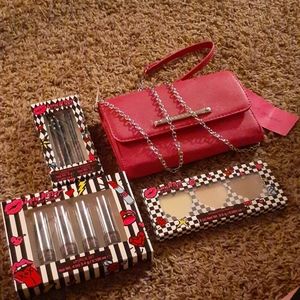 Betsey Johnson purse and make-up gift set
